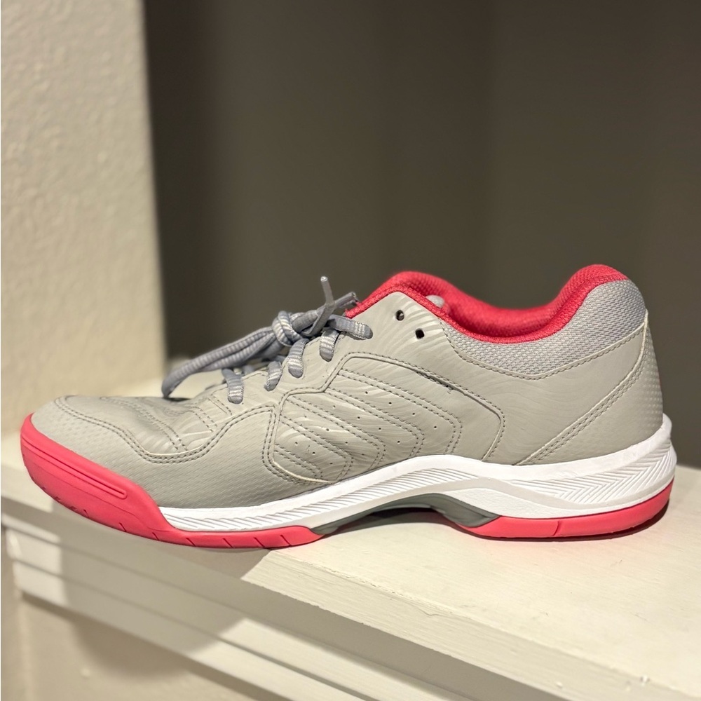 Asics Women's Gel-Dedicate 1042A067 Grey Pink Running Shoe Size 8.5 - Picture 3 of 9